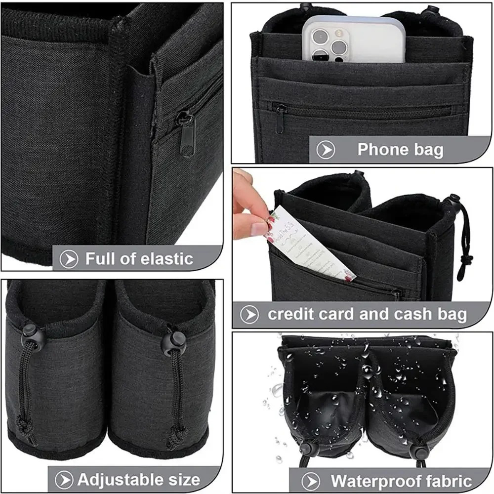 Travel Luggage Cup Holder Is A Durable Free-hand Suitcase Beverage Bag Travel Milk Tea and Coffee Cup Holder Suitable