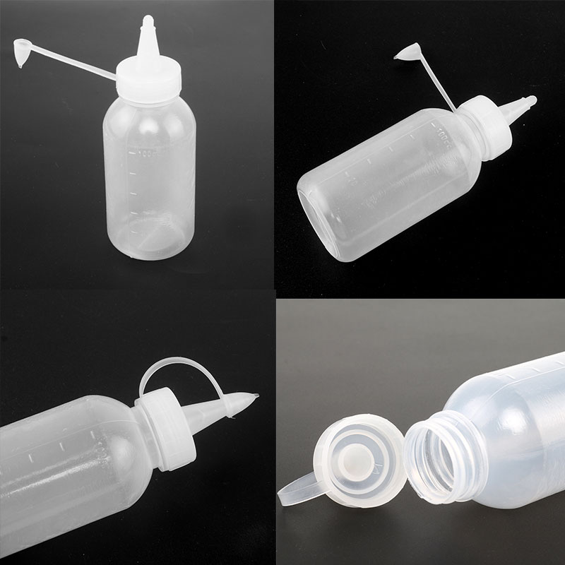 1/2/3/4 Pcs 100Ml Knijpfles Plastic Saus Squeezer Fles Olie Ketchup Doseren Fles Draagbare Hervulbare flessen