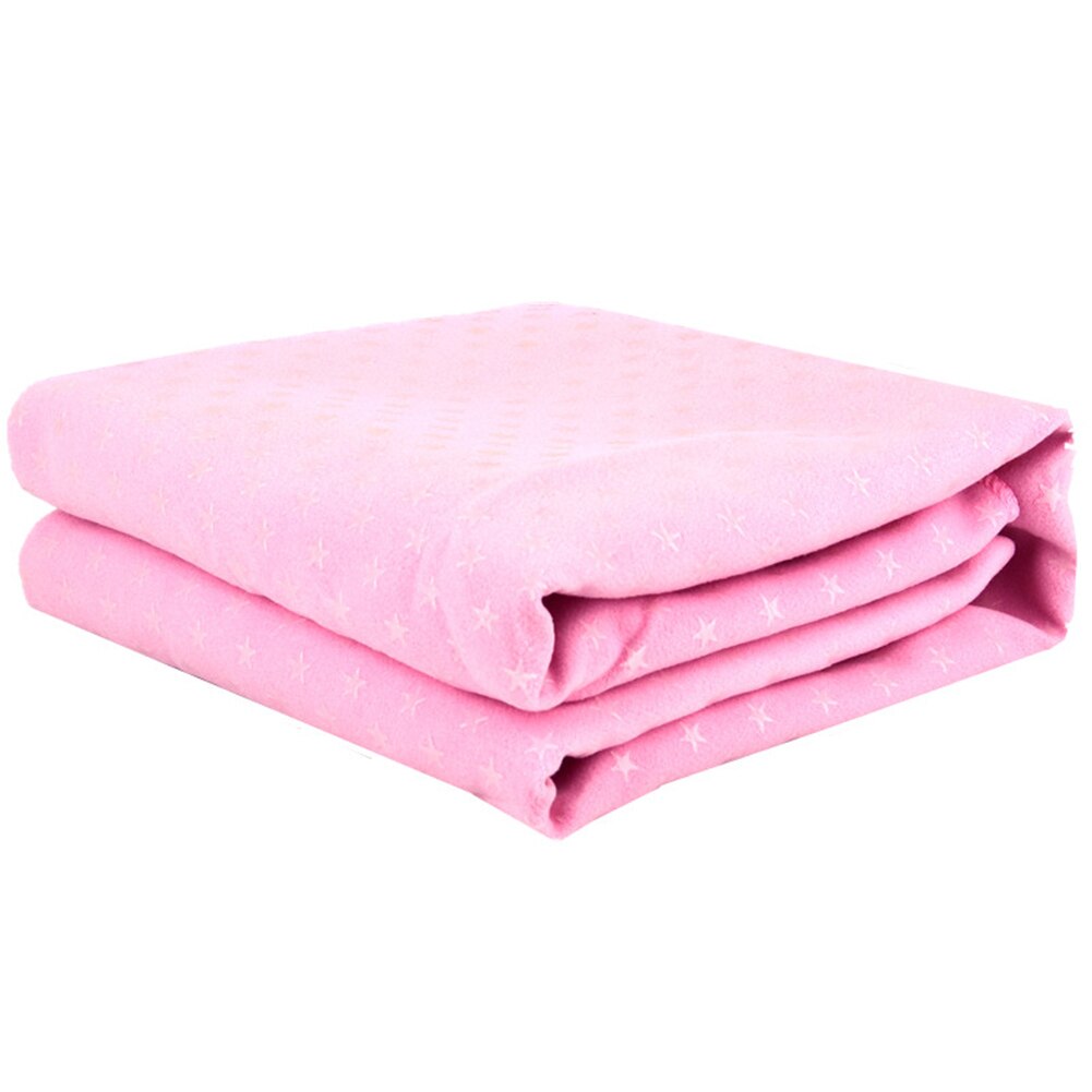 183 x 63cm antislip yogamat hoes handdoek deken zweet absorberend sport fitness oefening workout anti-licht slip pilates benodigdheden: Roze