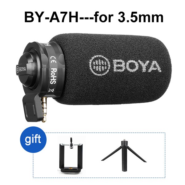 BOYA BY DM100 DM200 A7H, micrófono de condensador Digital para iPhone, Huawei, Samsung, iPad, iPod, tipo C, teléfonos Android, 3,5mm: BY-A7H