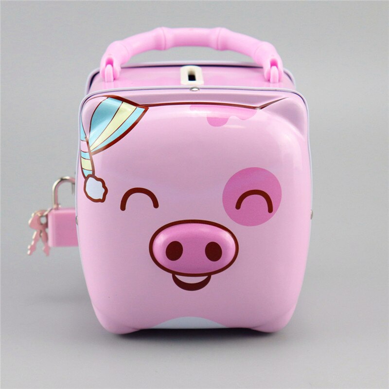 BENQING Neue Kreative Cartoon Sparschwein Spielzeug Handwerk Display Sparschwein kinder Ändern Box Für Kinder WJ146: Rosa