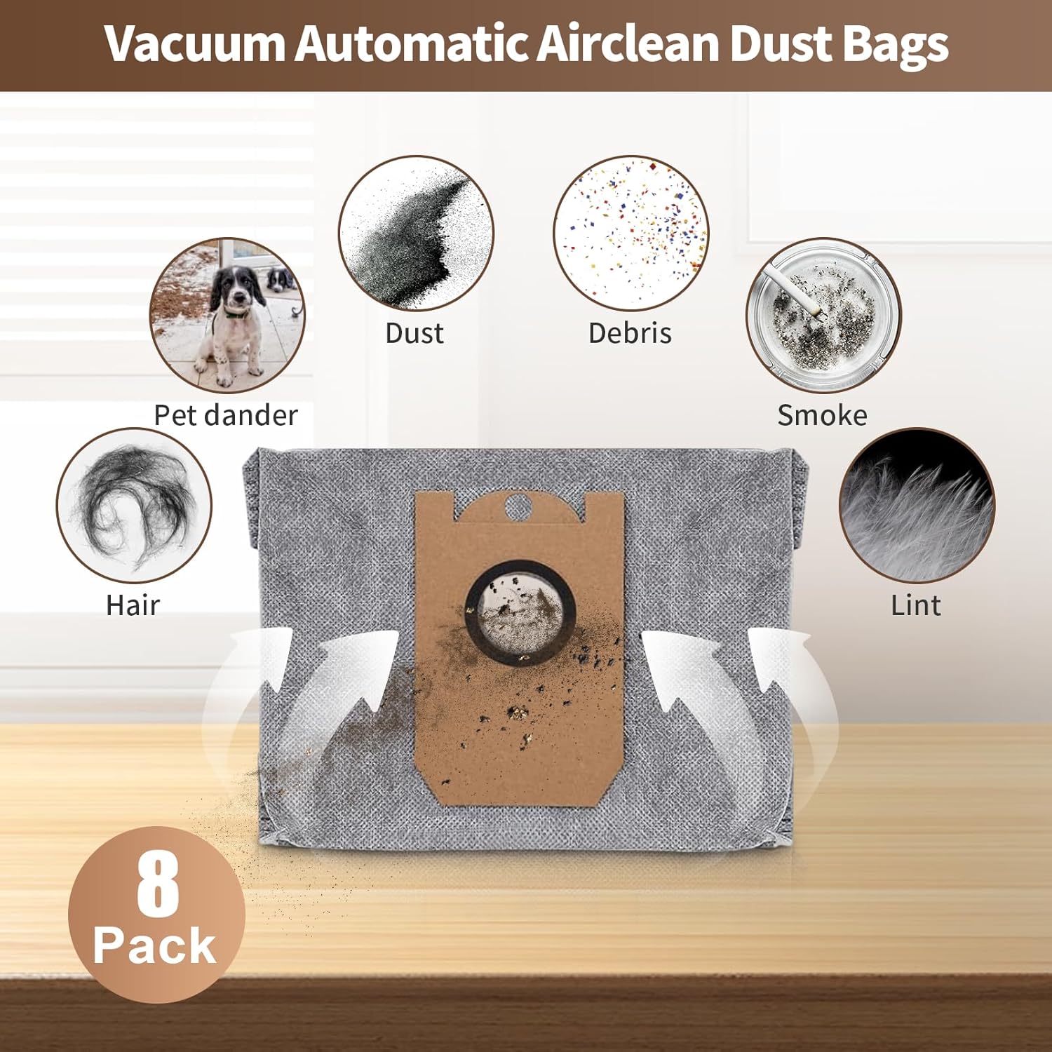 Replacement Dust Bags for Eufy RoboVac L35 Hybrid/L35 Hybrid+ LR30 Hybrid/LR30 Hybrid+ LR20 Auto-Empty Station