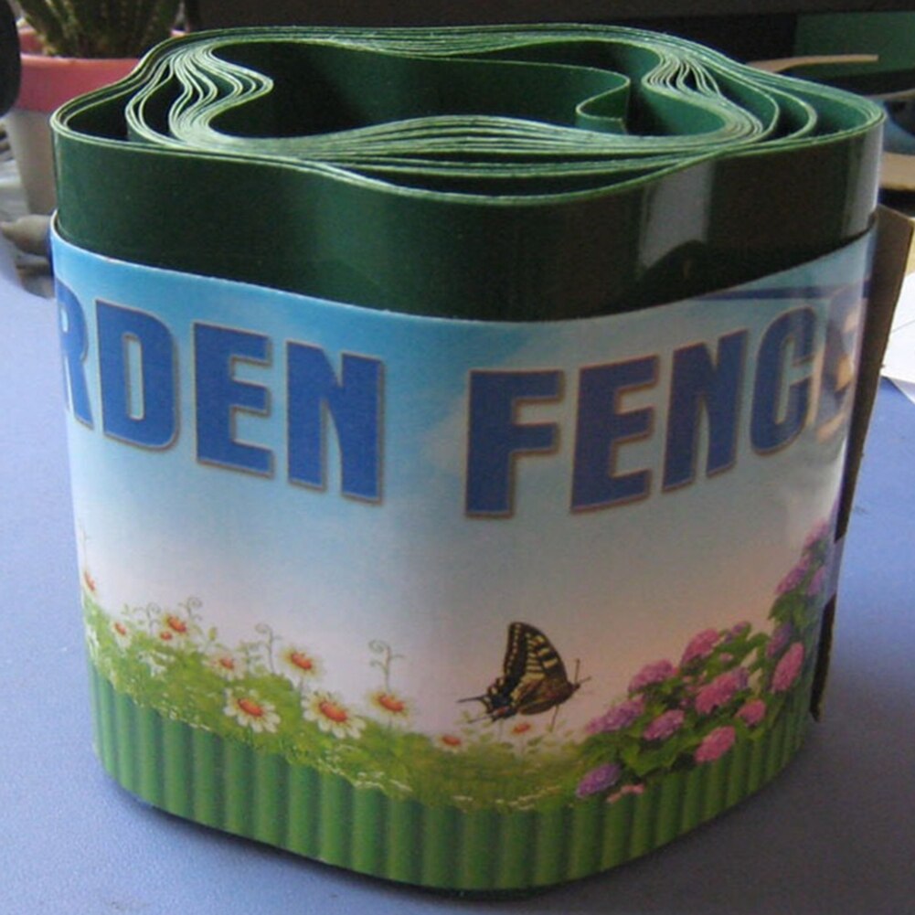 Plastic Garden Edging Fence Border Green Corrugated Landscape Tidy Lawn Divider Prevent Overgrowth Of Grass Newest