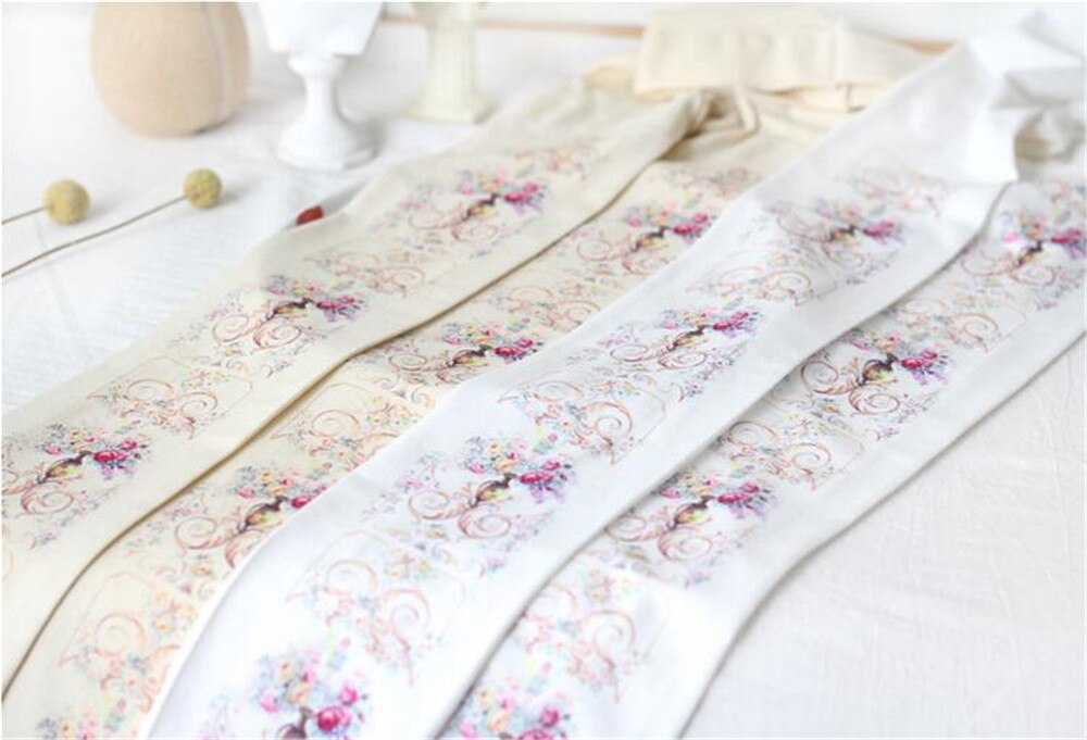 Medias con estampado de flores Retro para mujer, pantis largos de Lolita, D083