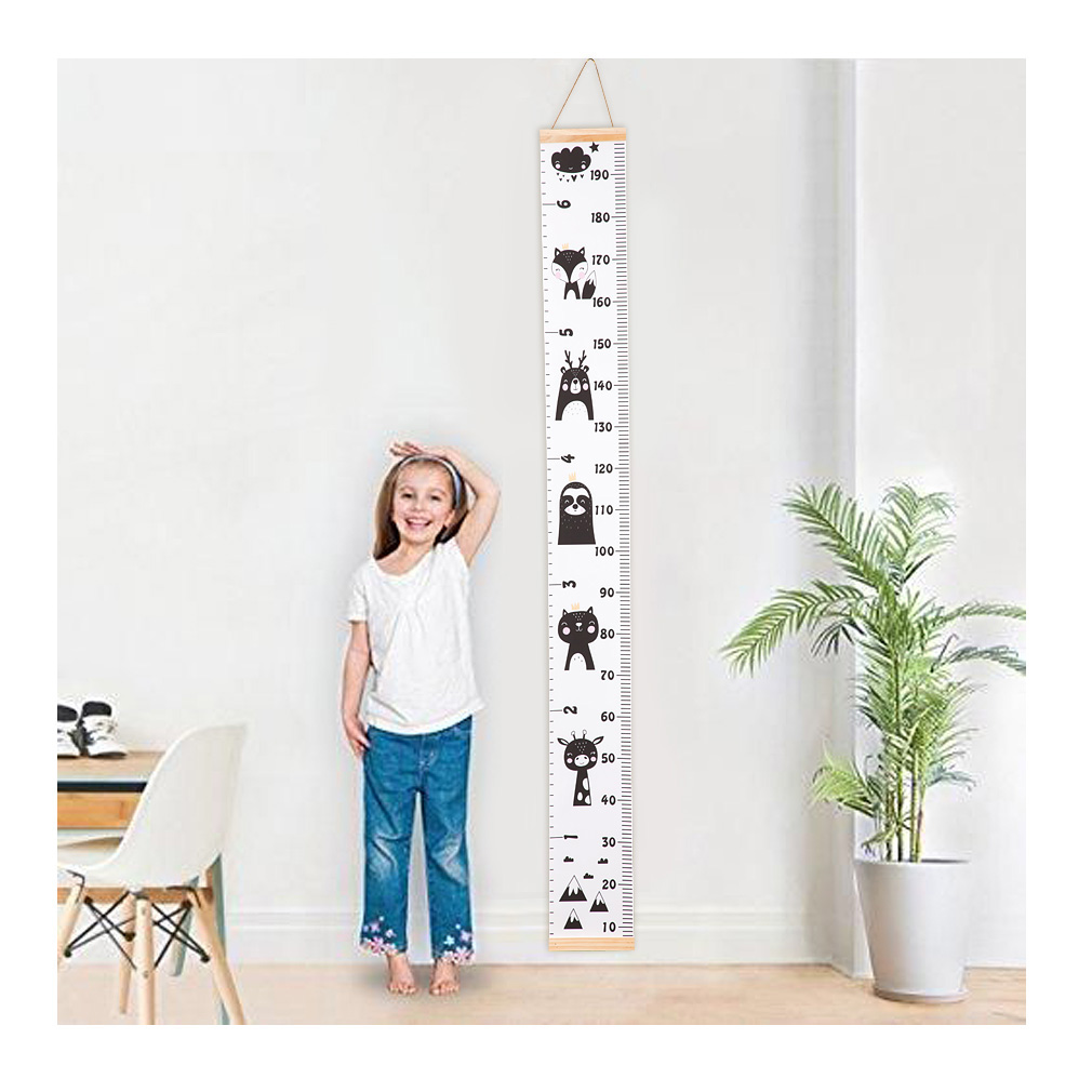 Træbørn væksthøjde kort lineal børneværelse dekor væg hængende mål dekorative vækst diagrammer