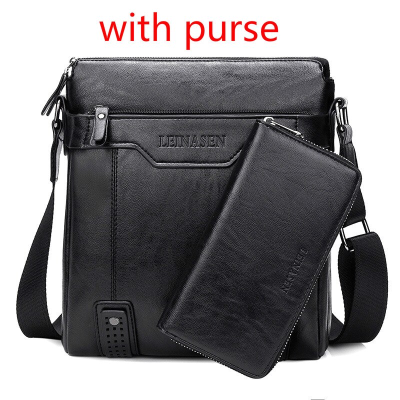 Collectie Business Lederen Mannen Messenger Bags Aktetas Voor Document Handtas Satchel Portfolio Korte Tas Voor Telefoon: black