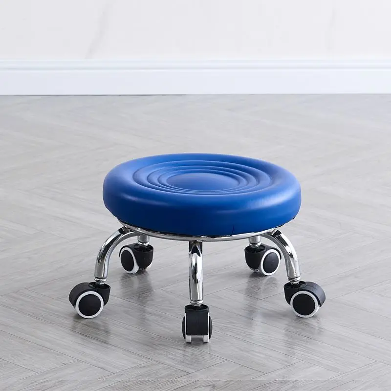 Katrollen Kruk Met Voor Auto Wassen, Beweegbare Seatine, Huishoudelijk Werk, Mobiele Landbouw Stoel Rolstoel: Blauw