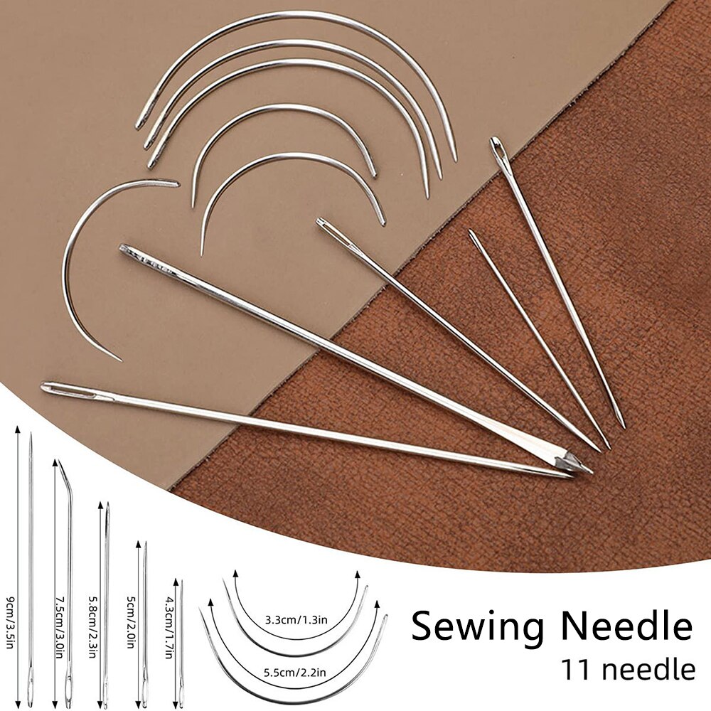 34Pcs Lederen Naaien Gereedschap Praktische Lederen Naaien Tool Met Multi-Kleur Wax Draad Lederen Diy Canvas Reparatie Tool