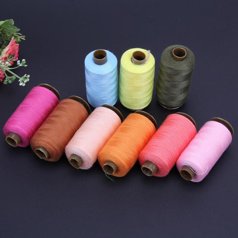 1000/250 yard 24 farver sytråd syleverancer quilteværktøj polyester broderitråd symaskine håndsøm