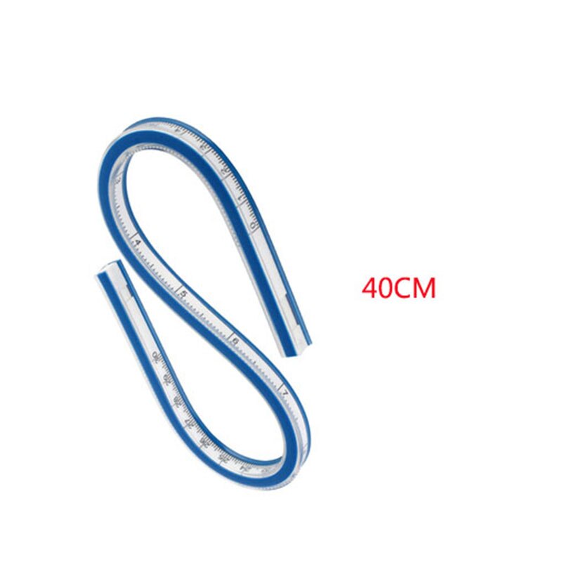 Fransk kurve sysett sy linjal multifunksjonell syverktøy kutte linjal klær prøve metrisk målestokk: 40cm s linjal