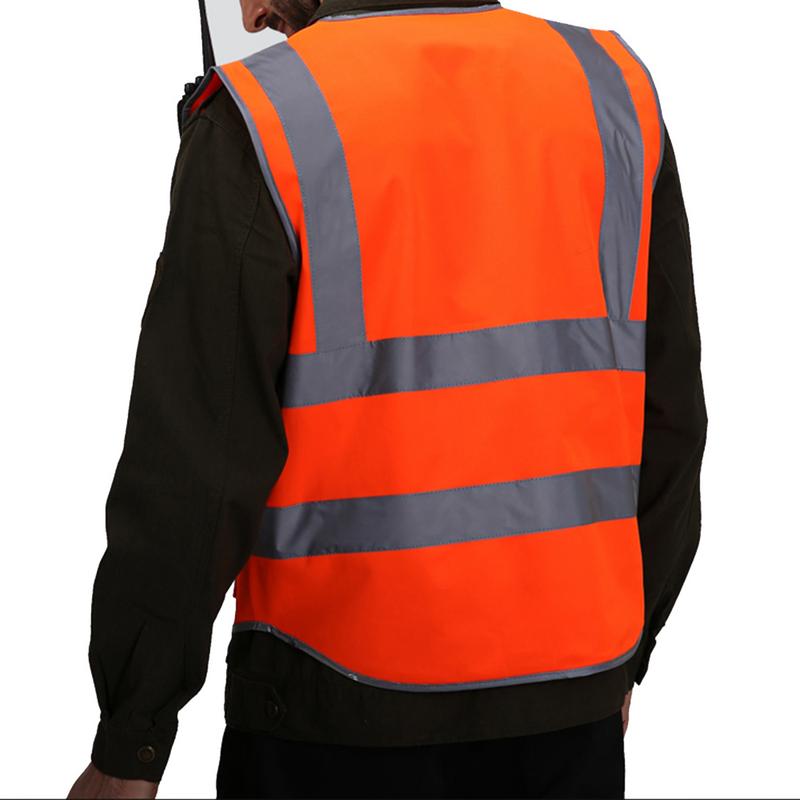 Reflecterende Vest Bouw Techniek Veiligheid Kleding Beschermende Verkeer Waarschuwing Groen Fluorescerend Auto Jas Veiligheid Vest