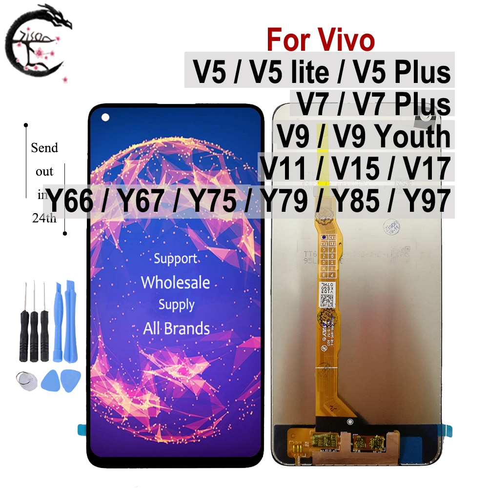 LCD para Vivo V5 más V7 V9 jóvenes V11i V15 V17 pantalla V5 Lite Y66 Y67 Y75 Y79 Y85 Y97 pantalla LCD Digitalizador de Panel táctil de la Asamblea