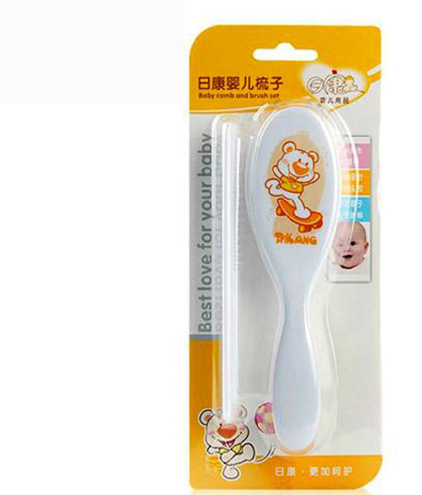 White Infant Baby Comb and Brush (comb Fetal Moss) 2pcs/set