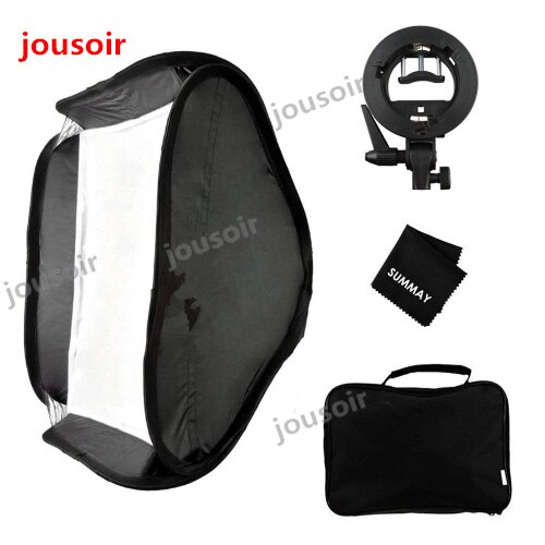 Godox 60 x 60cm foldbart softbox sæt med s type beslag stabilt bowens flash beslag montering til kamera blitz  cd50