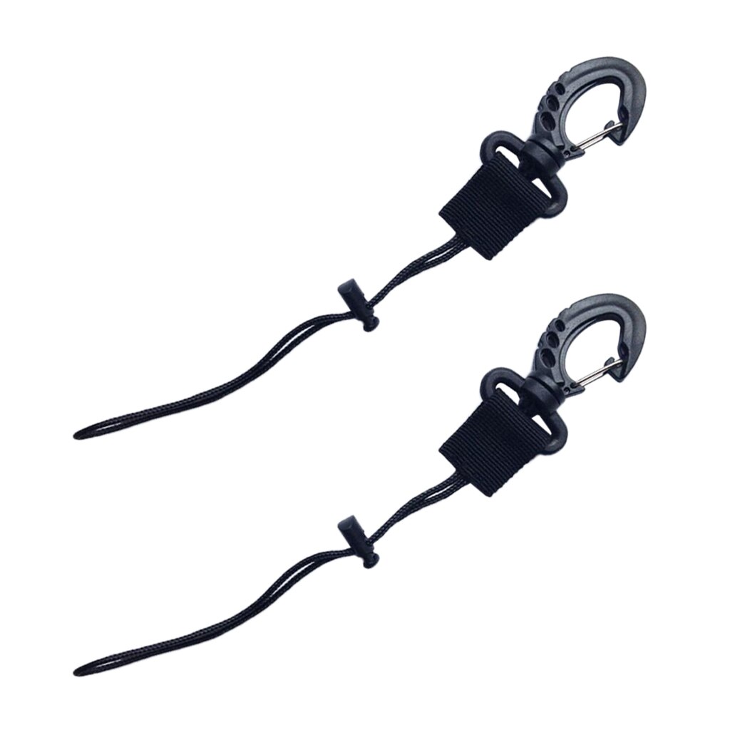 2 Stuks Duiken Plastic Swivel Spring Snap Hook Clip Met Touw