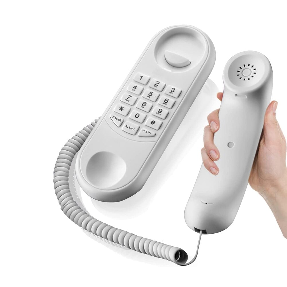 Corded Phone Wall Mountable Landline Telephone Big Button for Home Hotel House Phones Landline Dial pad home phone on base unit