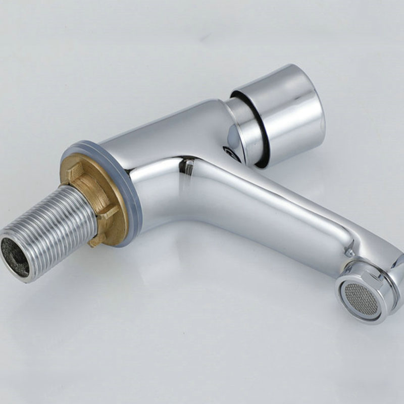 Gezichtswastafel Zelfsluitende waterbesparende kraan Badkamer Wastafel Koudwaterkraan Vertraging Knop Sectie Kraan Badkameraccessoires