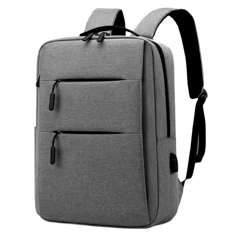 15-inch Rechargeable Backpack Men and Women 14-inch Laptop Backpack 15.6 Business Backpack Travel School Bag: Dark Grey