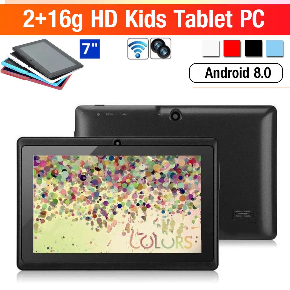 Hight Digital Tablets 7 inch HD 1080x600 2+16g quad-core Processor Android 8.0 dual cameras With 4000mAh