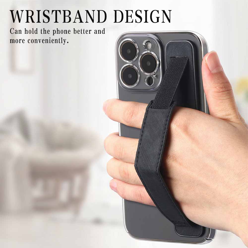 2-in-1 Phone Strap Grip Holder, Silicone Kickstand, Finger Holders for Most Smartphones