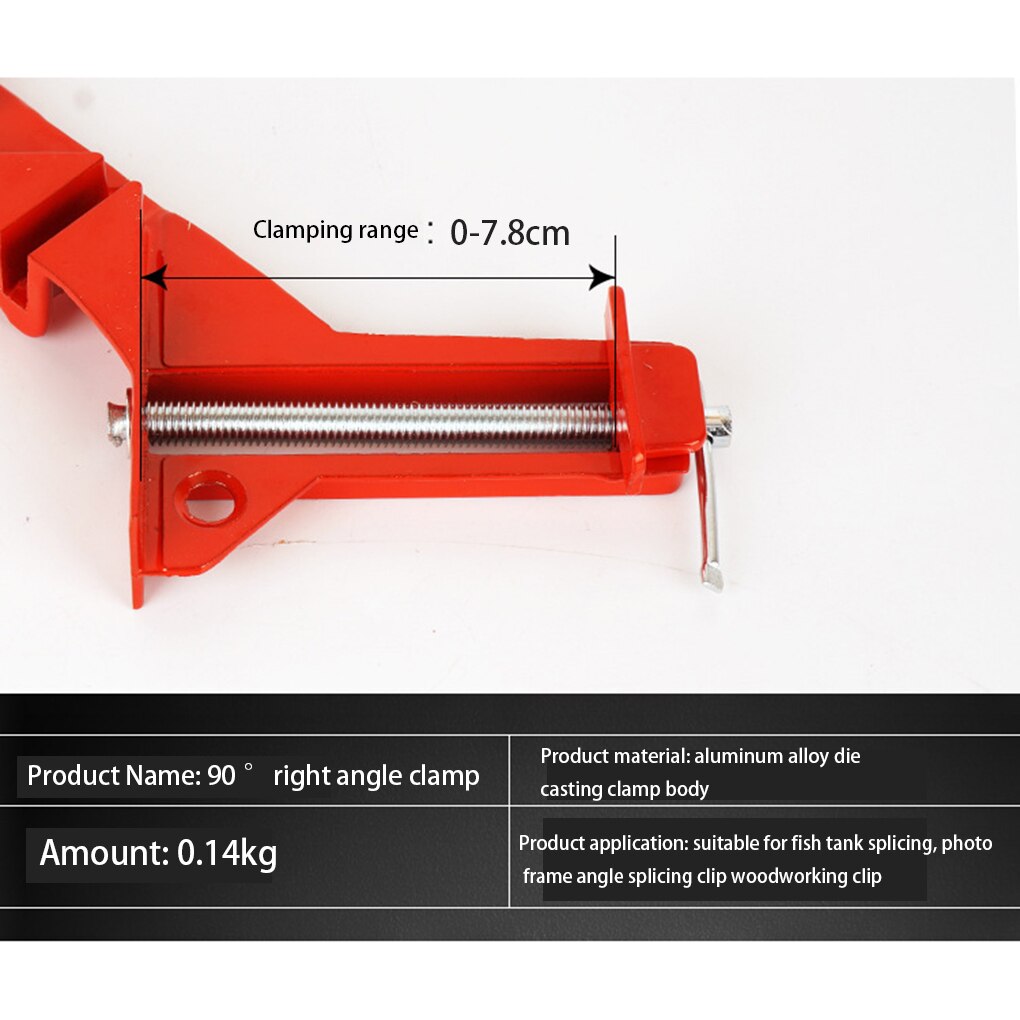 Right Angle Clip 90 Degree Clip Corner Holder Fish Container Steel Tube Soldering Woodworking Hand Tool