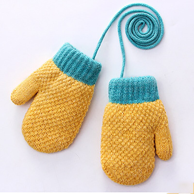 Gants d'hiver chauds pour bébés | Gants de bébé, gants d'hiver chauds pour enfants dessin animé Plus, gants épais en velours bébés filles garçons: yellow