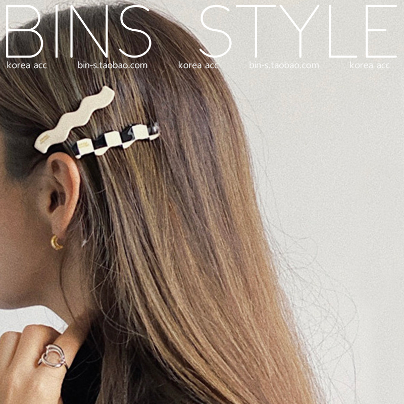 6.5cm lange alligatorer ,  y2k hårpynt til piger og kvinder, acetat hårnåle, koreanske bølgeformede hårspænder på siden.