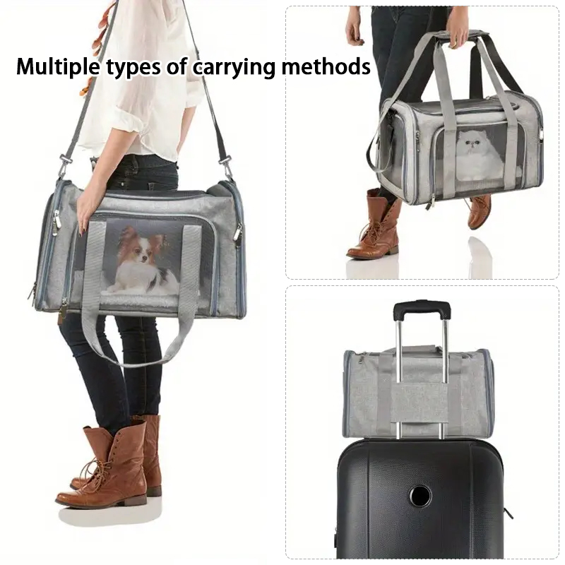 Hund Katze Tragetasche Haustier Welpen Reisetaschen Atmungsaktives Gittergewebe Kleiner Hund Katze Hunde draussen Zeltträger Ausgehende Haustiere Tasche Handtasche