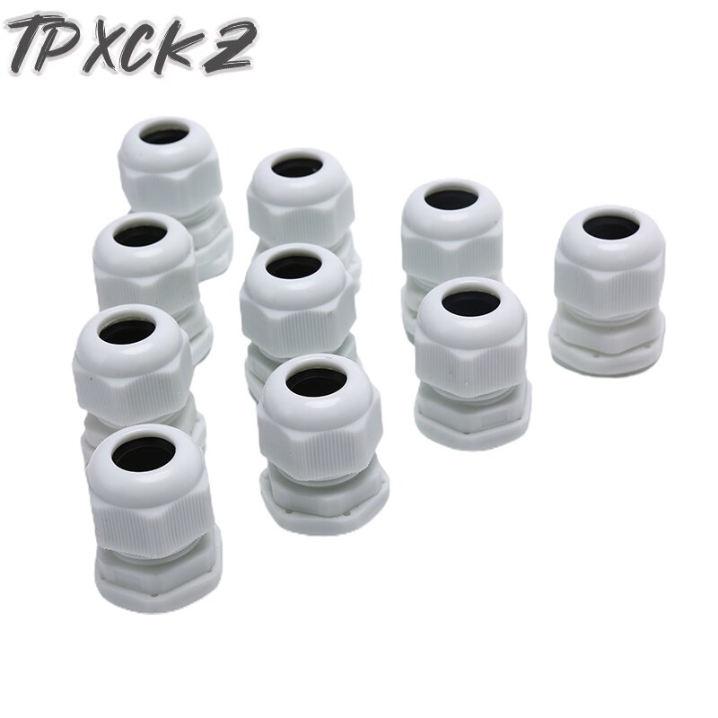 10Pcs Wartel Nylon Waterdichte Entry IP68 PG16 Voor M12 * 1.5M Metalen Waterdichte Joint Connector Jiont Outlet vergrendeling Connector