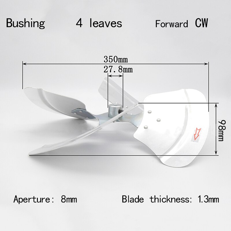 140 mm 150 mm 170 mm 200 mm 230 mm 250mm aluminiumslegering motor blæserblade blæser skovlblade til ovn pillefyr blæser