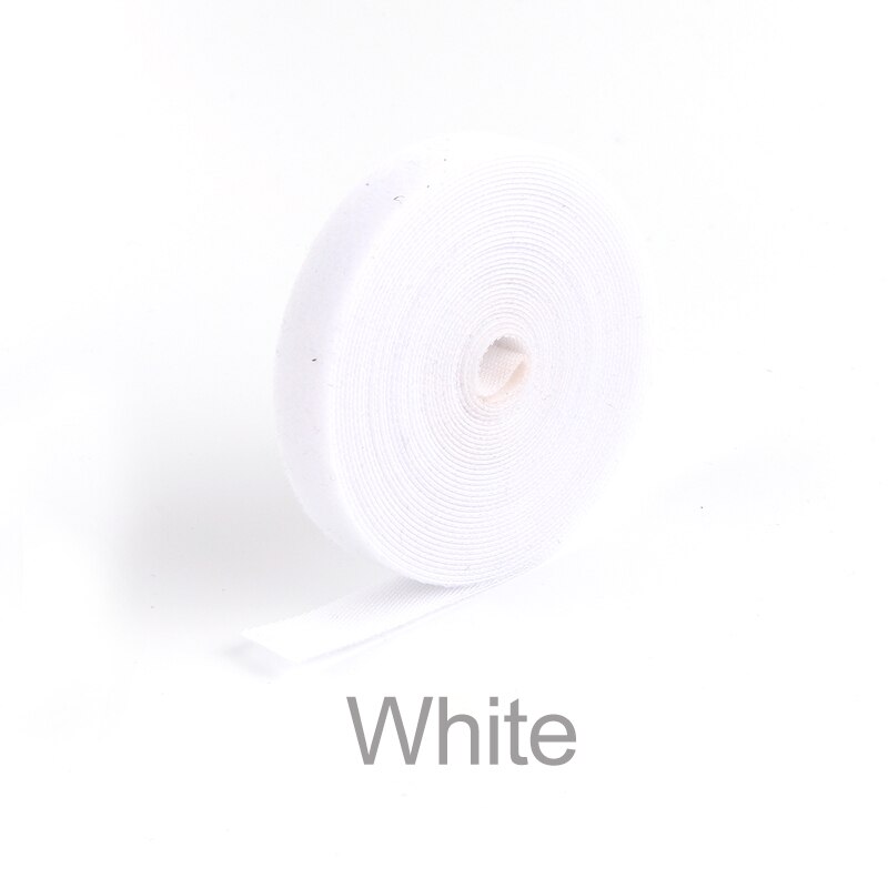 5M Freies Cut Nylon Mehrweg Kabelbinder Lagerung Kabel Computer Daten Kabel Power Kabelbinder Klett Verschluss Management Protector: 12mmx5m / White