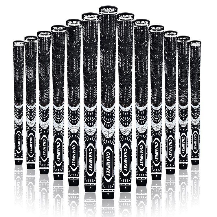 8x Champkey MCS Golf en 5 colores de compuesto estándar Club de Golf apretones: Black Standard