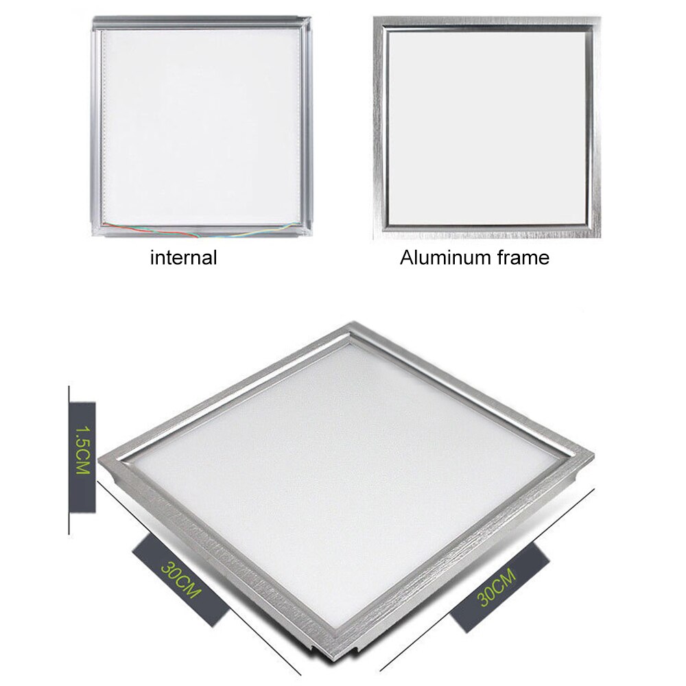 20w/1300 Lm Ultra Thin Flat Led Panel Light Industrial Office Square Led Panel Light Recessed Kitchen Bathroom