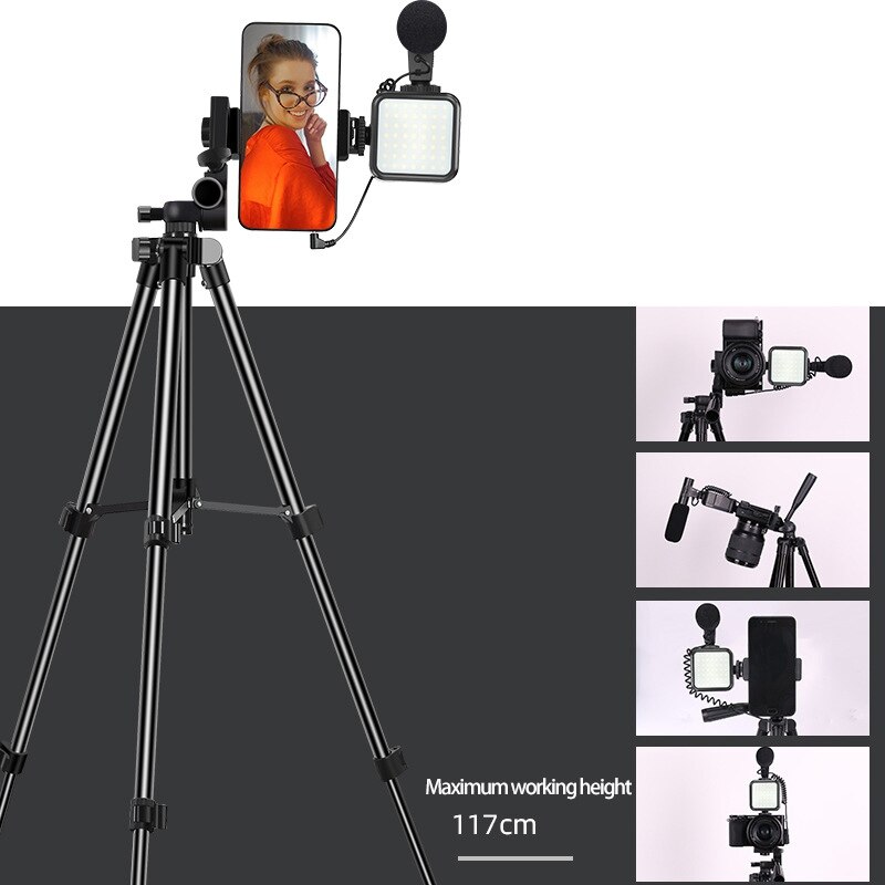 Telefon Video Vlog Kit Telefon Halterung Mikrofon Füllen Licht Kombination Set für Vlog Live Telefon Aufnahme