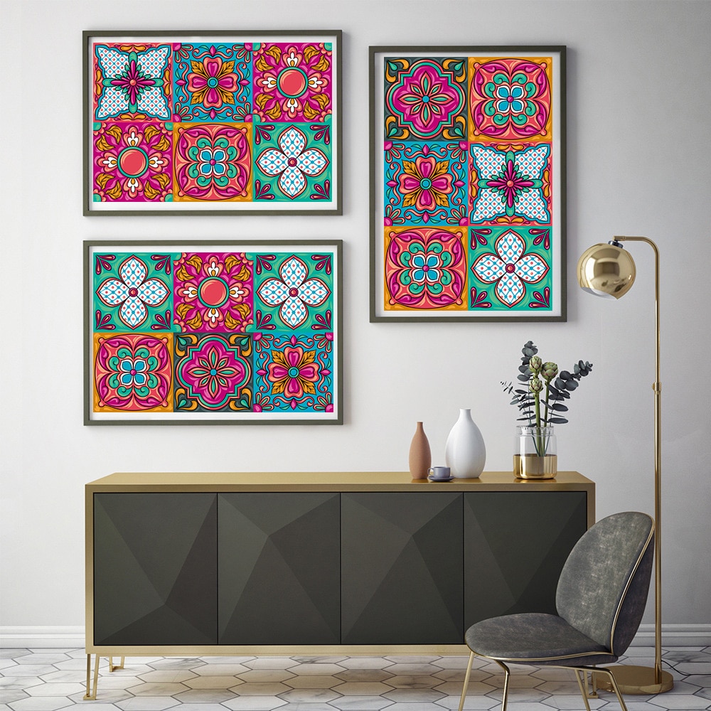 Colorful Strip Tiles Wall Stickers Bathroom Kitchen Stairs Tile Ceramics Decoration Wallpaper Peel &amp; Stick PVC Art Mural Poster