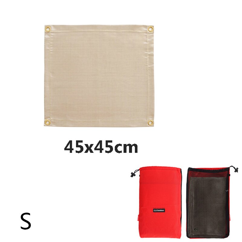 Outdoor Camping Fireproof Cloth Heat Insulation Pad Flame Retardant High Temperature Cloth: S