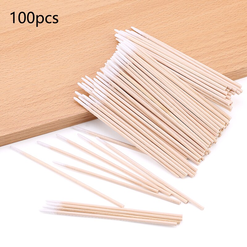 Empujador de cutículas de madera para uñas, palitos de madera naranja para quitar cutículas, manicura de algodón, herramientas de arte de uñas, 100 Uds.: 100pcs SIZE 2