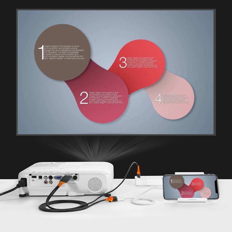 Téléphone USB vers HDMI tête femelle téléphone vers TV câble de Conversion HDMI avec Interfaces illimitées sans délai gel pour téléphone portable