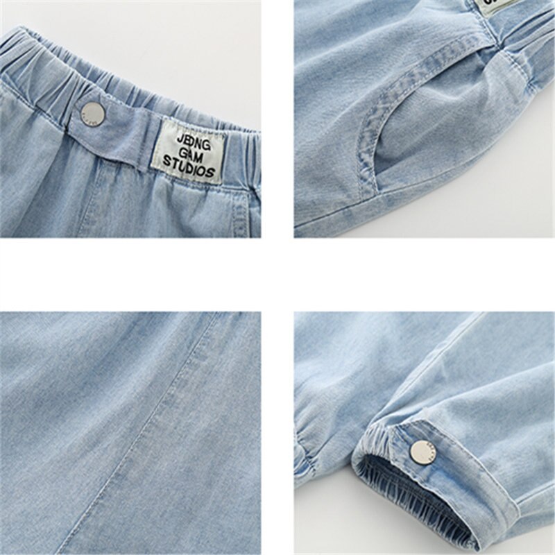 Jean ultra-fin en Denim pour adolescentes de 4-14 ans, pantalon crayon, de , Style décontracté, couleur unie