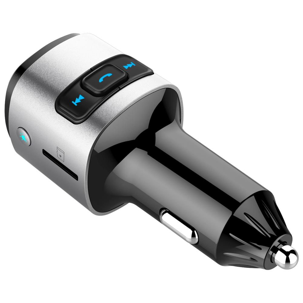 OULLX QC3.0 3.1A USB Car Charger Bluetooth Car kit Handsfree Fm-zender Muziek Spelen Auto MP3 Speler Met Kleurrijke LED licht