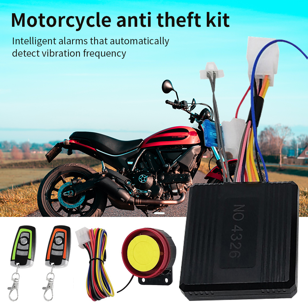 Zestaw antykradzieżowy robić motocykla 12V, jednokierunkowy inwalidzujący motocykl, urządzenie odblokowujące motocykl, bezkluczykowy system alarmowy z syreną.