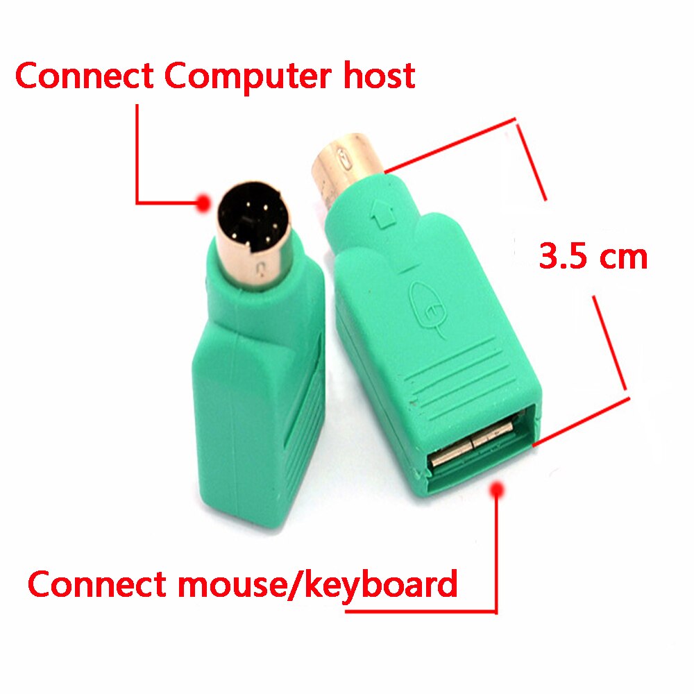 Usb adapter för  ps2 gränssnittskonverterare för  ps2 to usb adapter head to u port usb switch tangentbord / muskontakt