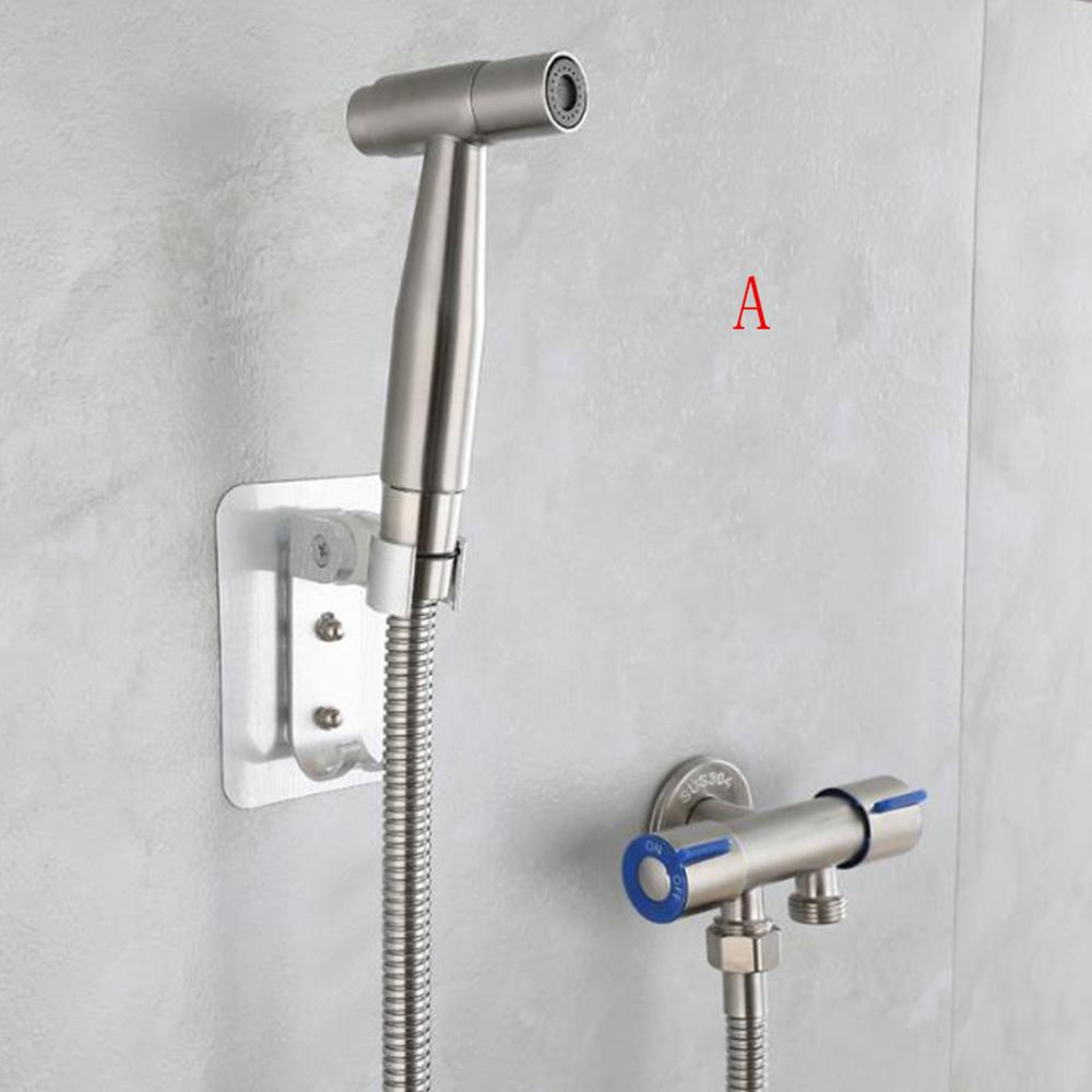 Håndholdt toilet bidet sprøjtesæt kit rustfrit stål hånd bidet vandhane til badeværelse håndsprøjte brusehoved let installation: -en