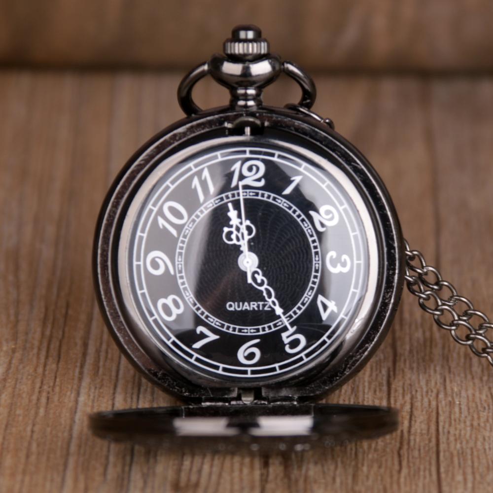 Ihåliga redskap steampunk siffror nummer fickur kvarts halsband ficka &amp; fob klockor kedja hänge män kvinnor manlig klocka