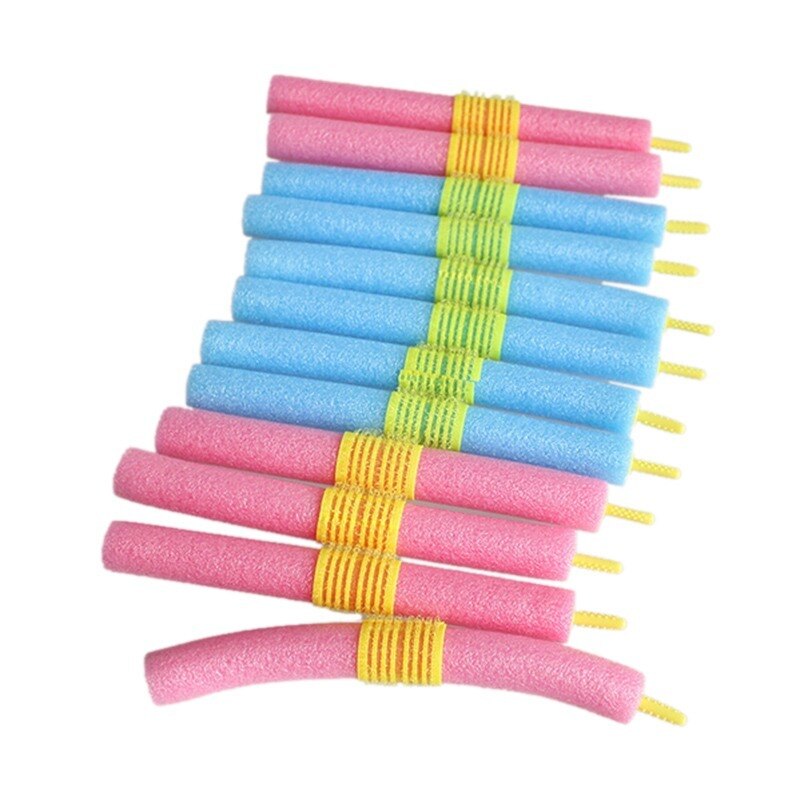 12PCS Soft Hair Curler Roller Curl Hair Bendy Rollers DIY Magic Hair Curlers Tool Styling Rollers Sponge Hair Curling