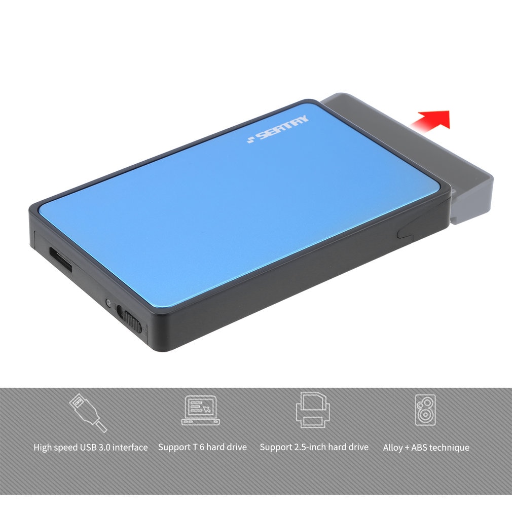 SEATRY SATA 2.5 Inch USB 3.0 HDD Hard Drive Disk External Enclosure Box Plug & Play LED Status Indicator