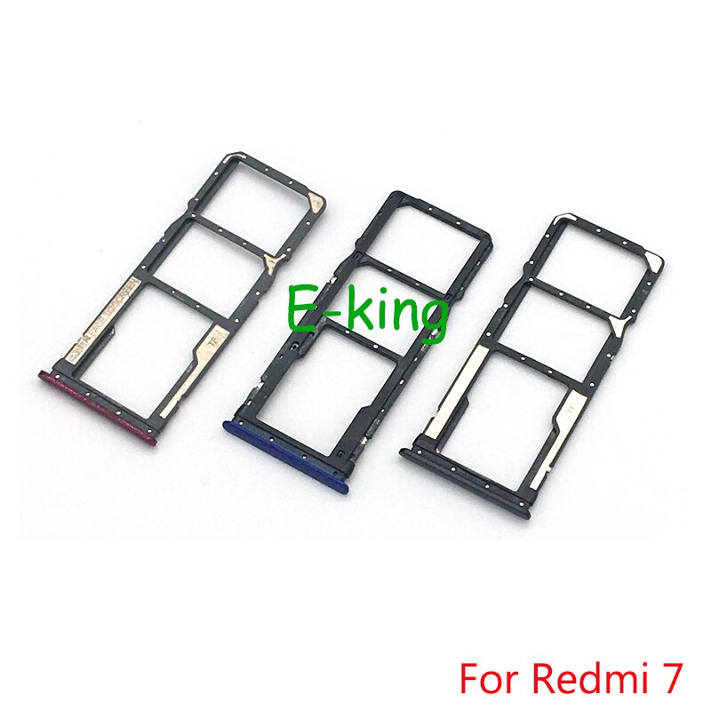 10PCS Sim Tray Holder For Xiaomi Redmi 7 Redmi 7A SIM Card Tray Slot Holder Adapter Socket Repair Parts