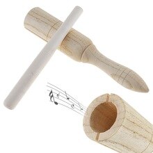 Lydrør træ krage kid børn træ ekkolod musikalsk legetøj percussion uddannelsesinstrument med pind