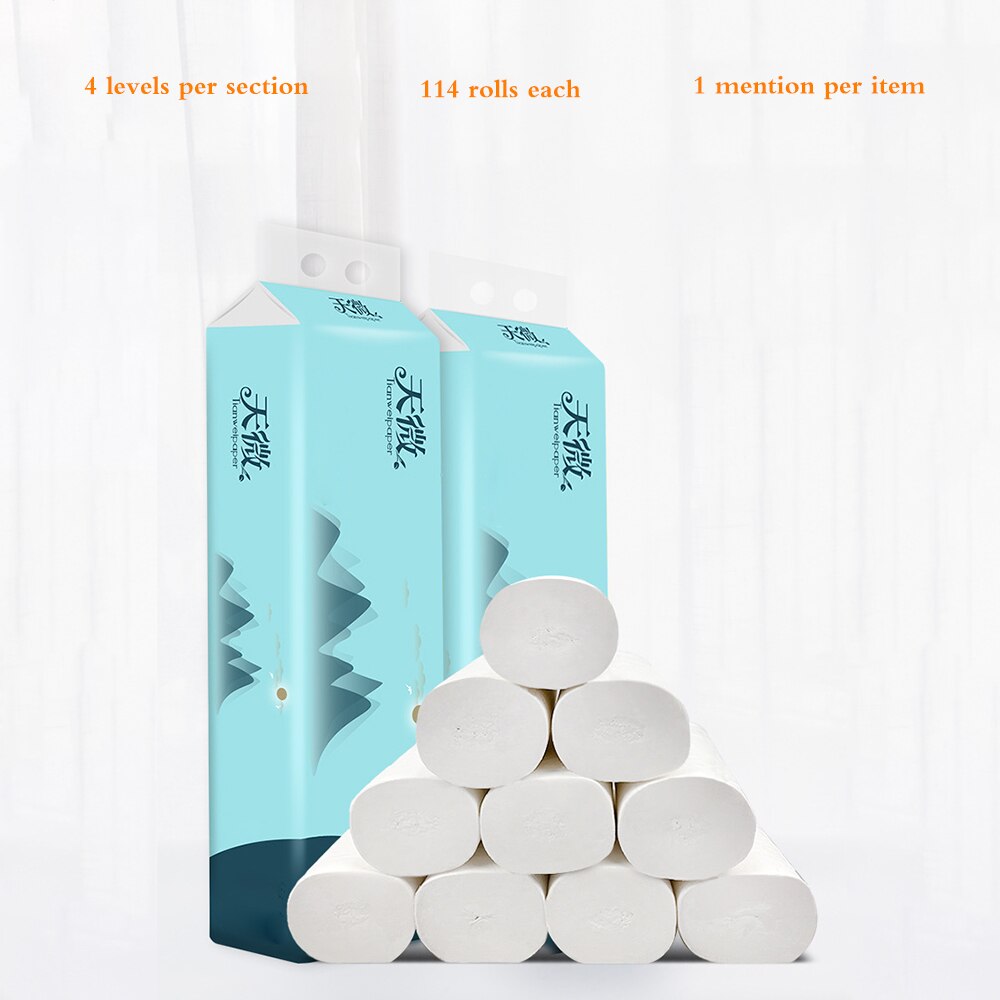 14 Rolls Clean Toilet Paper Household Paper Towel Roll Toilet Paper Towels for Public Use Tissue Paper Fast