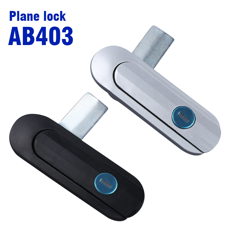 Cerradura plana de plástico AB403, interruptor de bloqueo de puerta de gabinete, distribución de energía, equipo industrial,